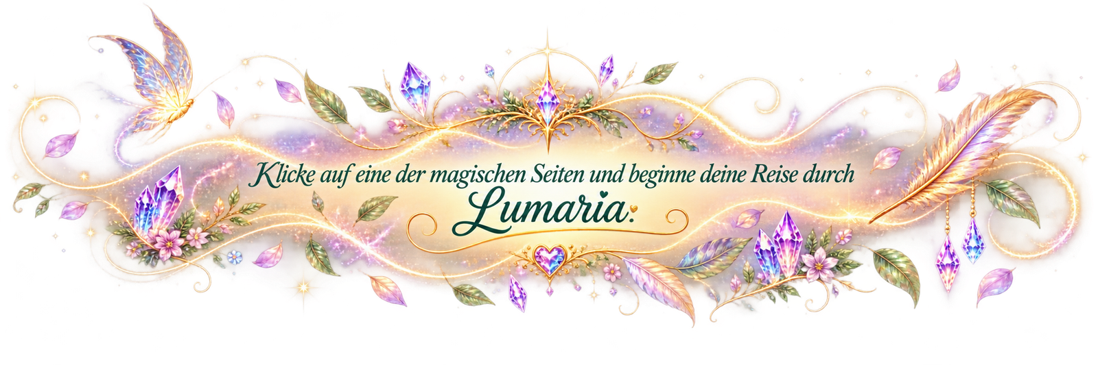 Klicke auf eine der magischen Seiten und beginne deine Reise durch Lumaria.