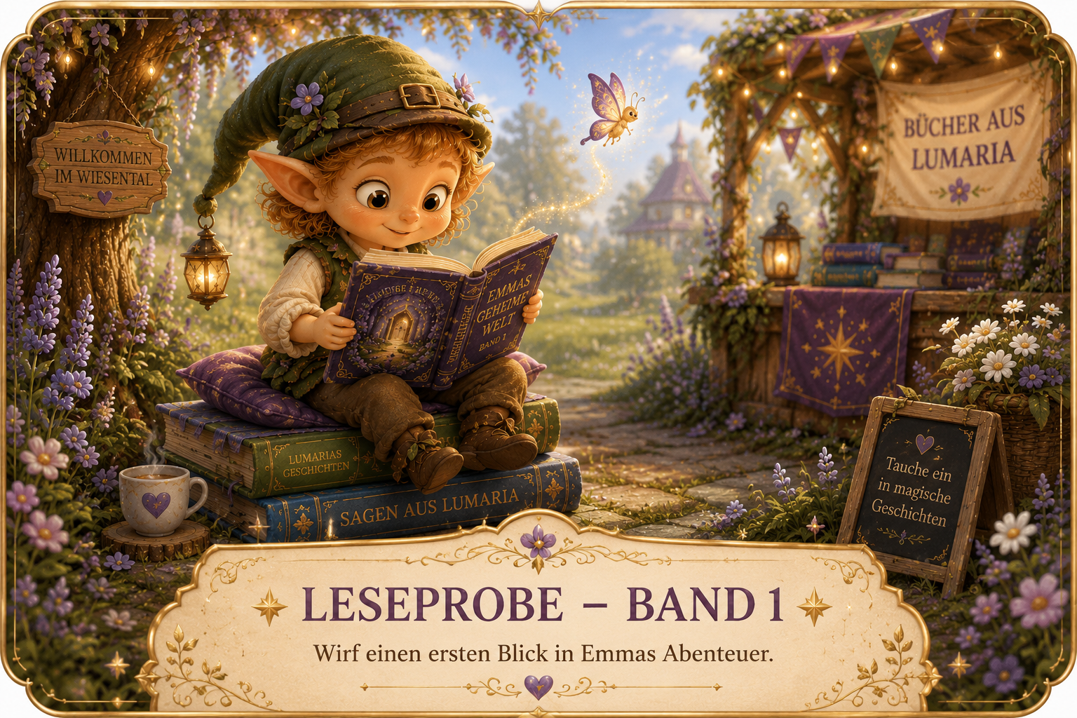 Leseprobe, Band 1: Wirf einen ersten Blick in Emmas geheimnisvolles Abenteuer und entdecke die ersten Seiten von Emmas geheime Welt Band 1.