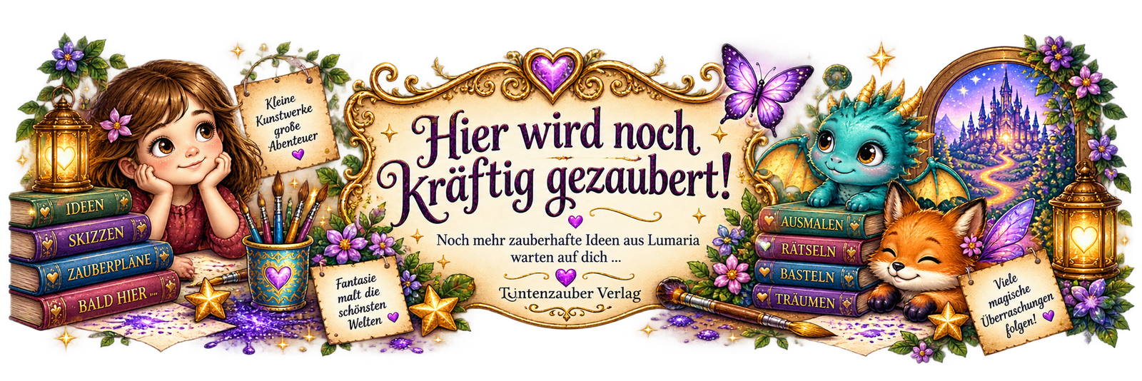 Hier wird noch kräftig gezaubert! Noch mehr zauberhafte Ideen aus Lumaria warten auf dich ... Tintenzauber Verlag
